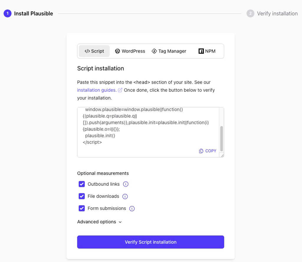 JavaScript snippet code block