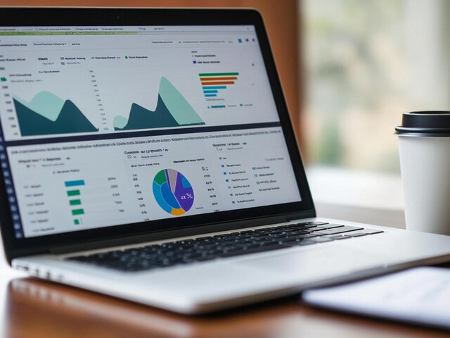 Website traffic analysis dashboard with key metrics and trends
